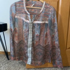 Womens semi sheer top